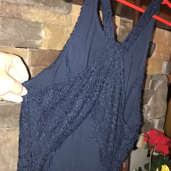 đź‘‹Hollister Navy Mini Dress size M - Picture 4 of 8